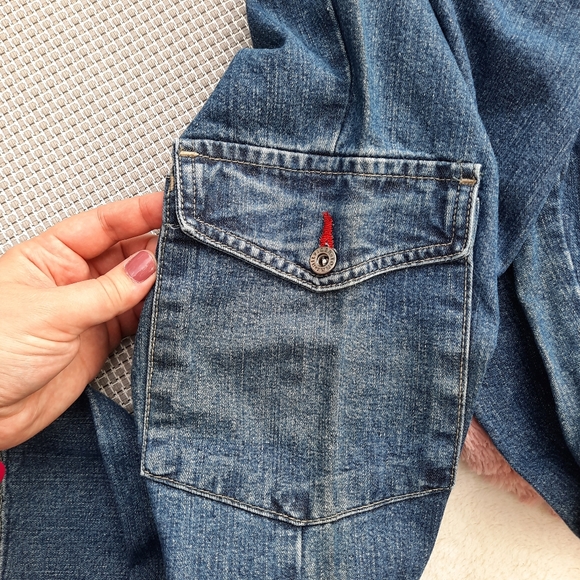 Vintage Tommy Hilfiger Y2K Crop Jeans Cargo Pocket Hi Rise Mom Denim NEW - Picture 9 of 13